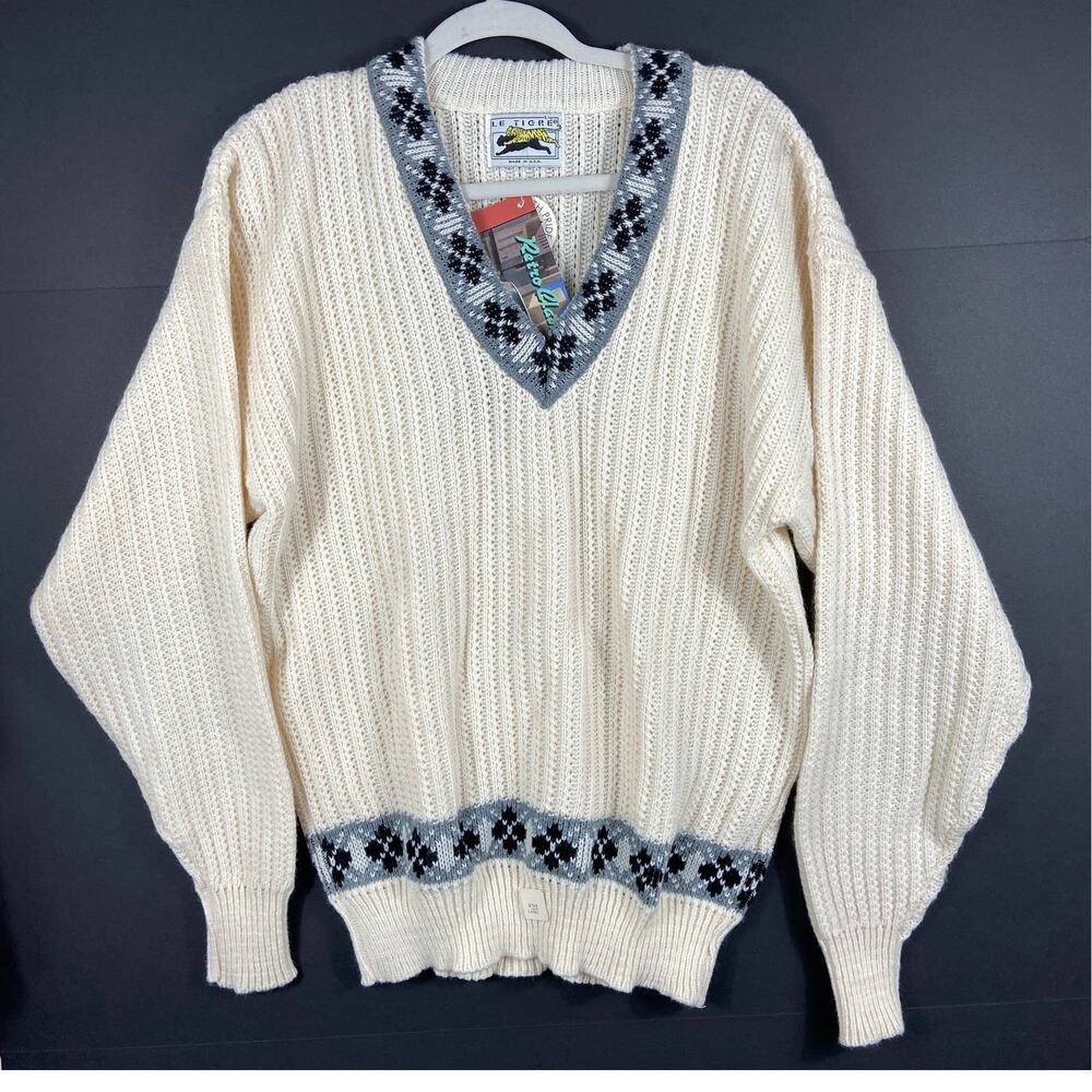 Le Tigre Vintage Mens Sweater Size Large